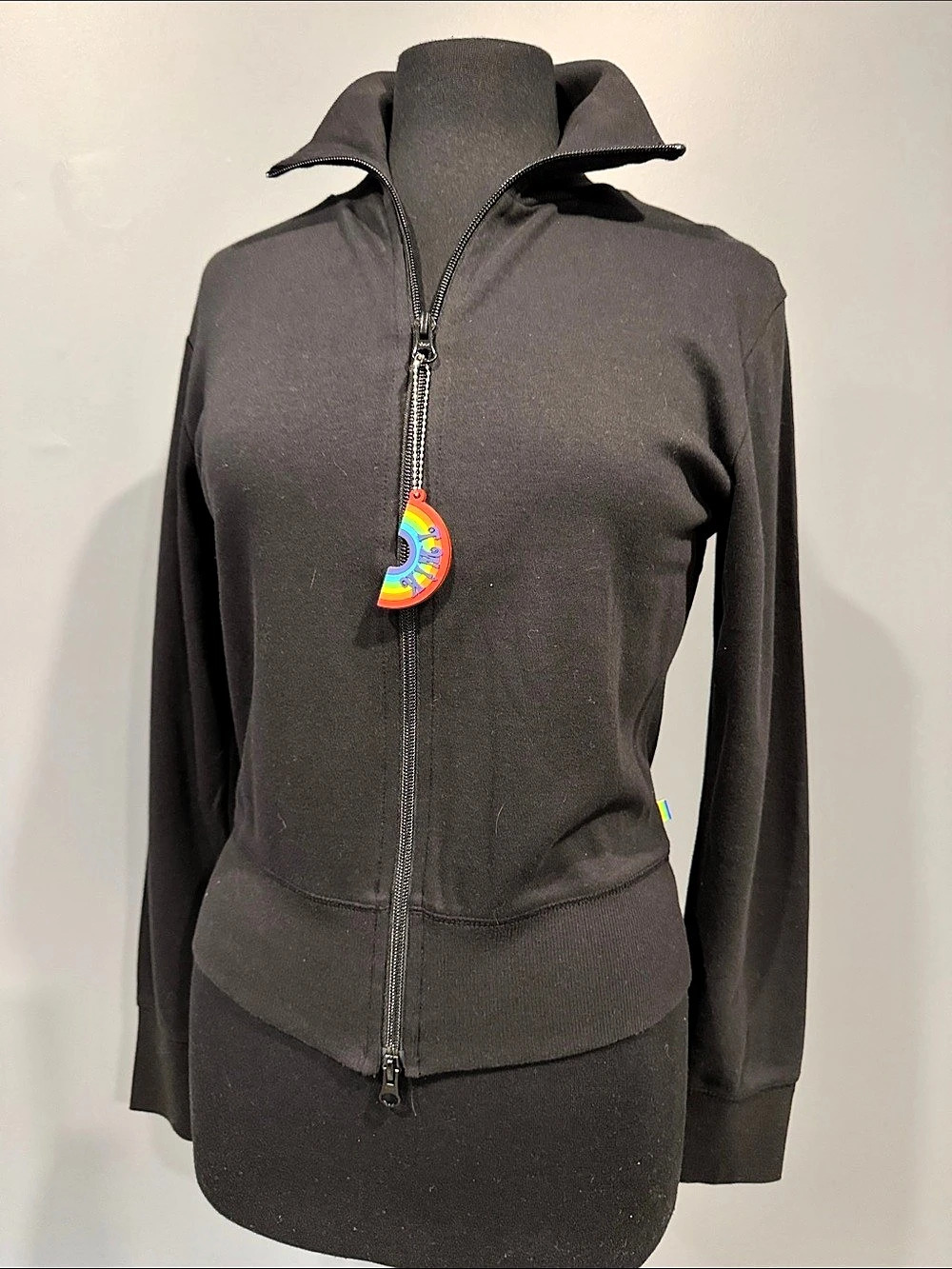 t.w.k TWK by Simons Black Full-Zip Hooded Jacket Size Large NWT
